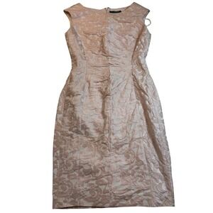 Lauren Ralph Lauren Pink Lace Sheath Dress Sleeveless Formal Cocktail Size 4